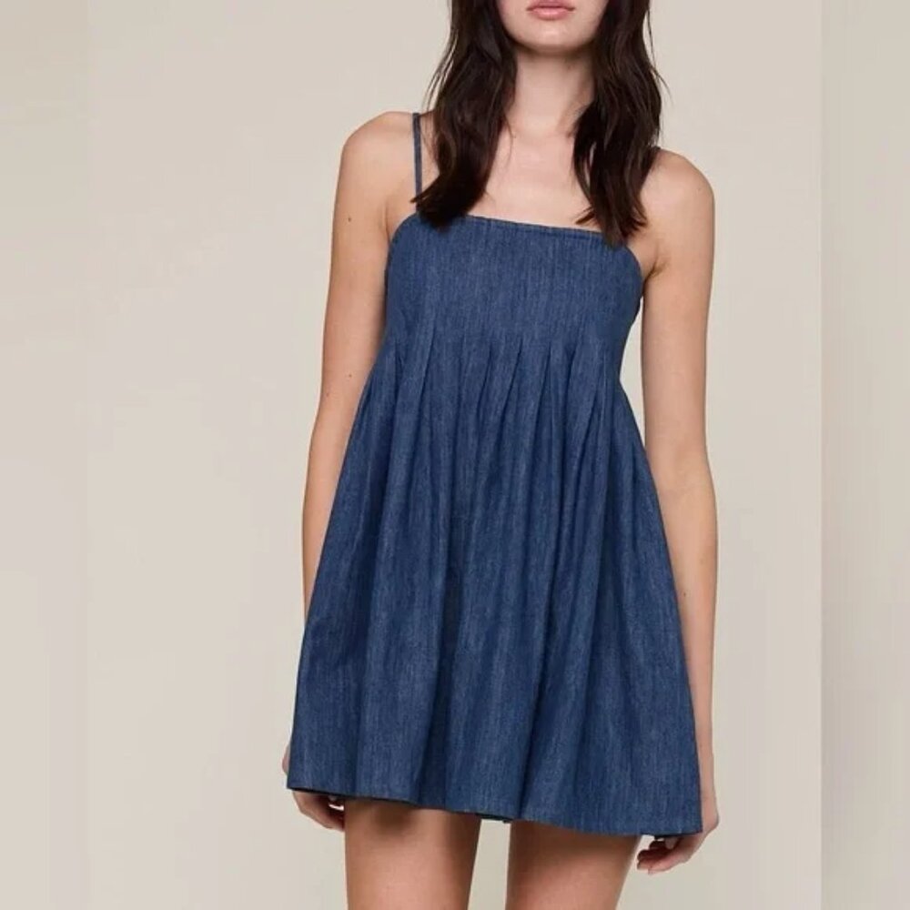 NWT ZARA SHORT DENIM TRF DRESS M